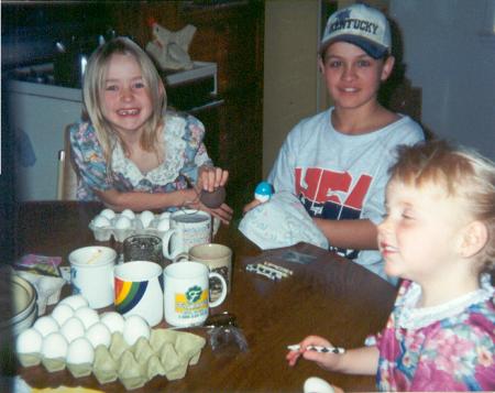 Jamie, DC and Mariah doing Easter eggs 95